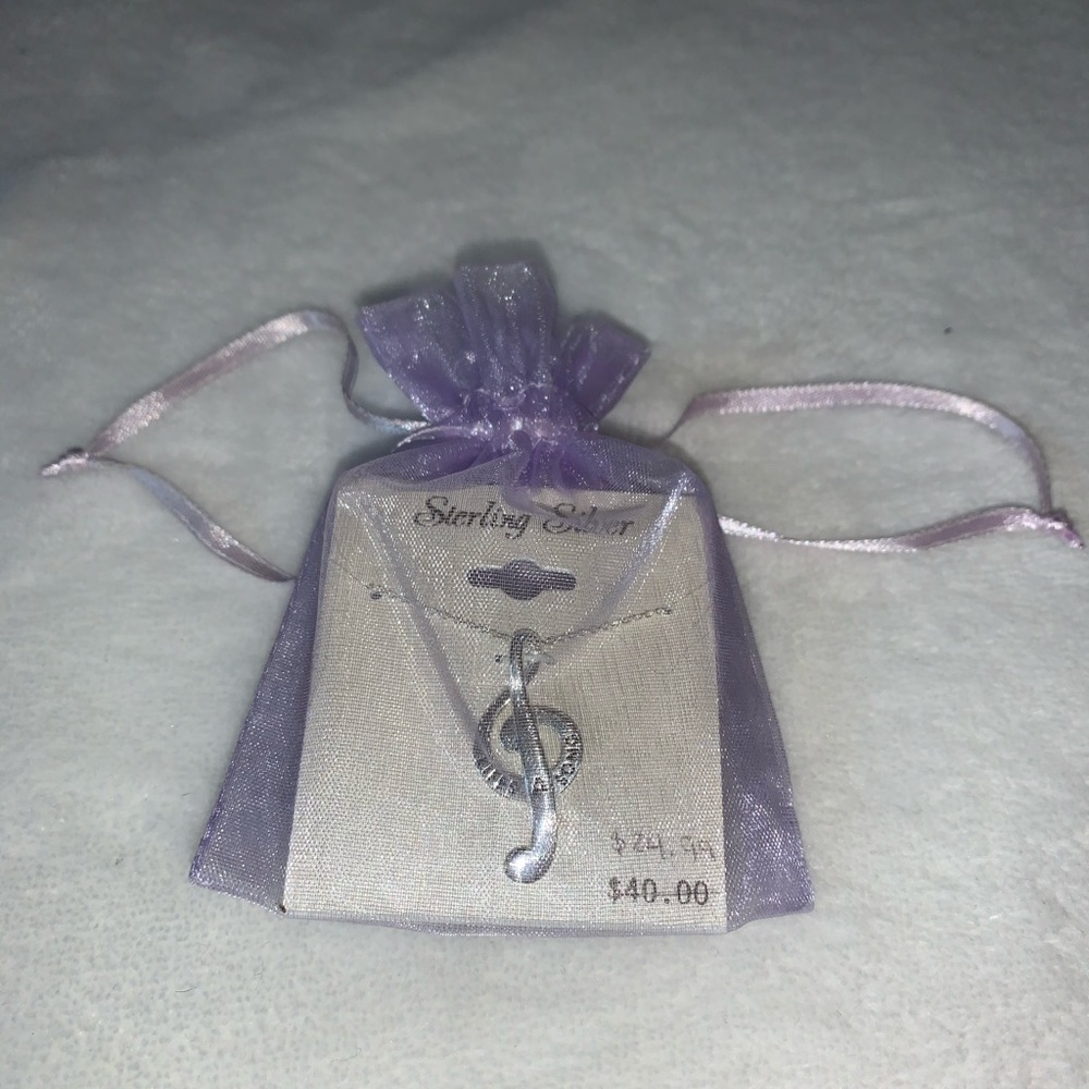 Silver G Clef Necklace